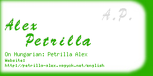 alex petrilla business card